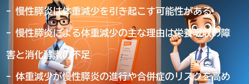 体重減少が慢性膵炎の症状として現れる理由の要点まとめ