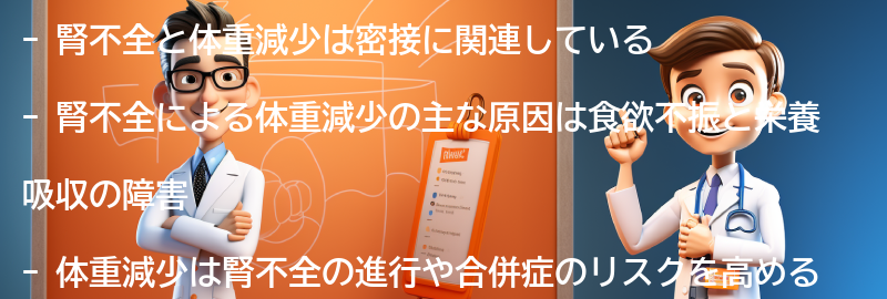 腎不全と体重減少の関連性についての要点まとめ