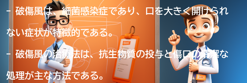 破傷風の治療法とケア方法の要点まとめ