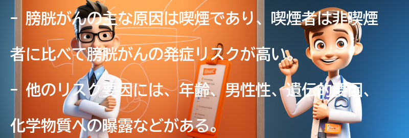 膀胱がんの主な原因とリスク要因の要点まとめ