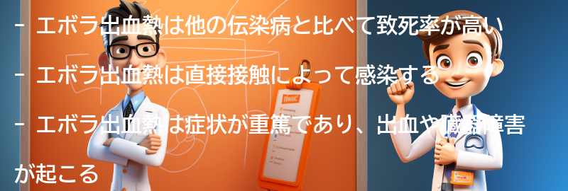 エボラ出血熱と他の伝染病の違いの要点まとめ