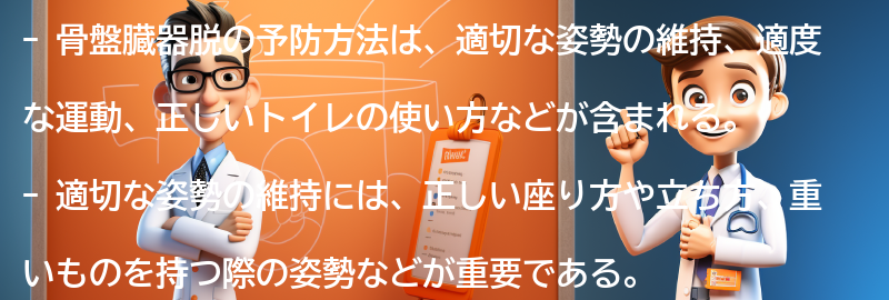 骨盤臓器脱の予防方法の要点まとめ