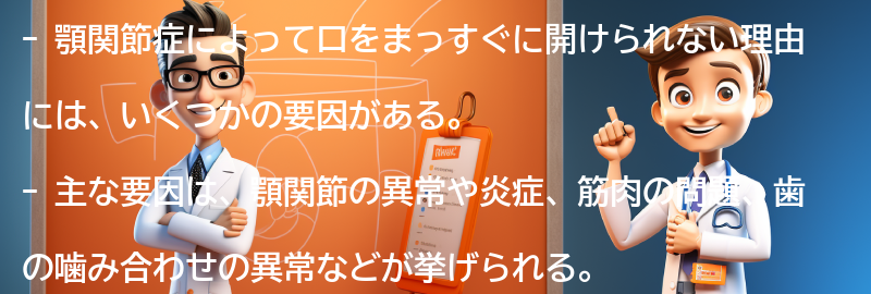 口をまっすぐに開けられない理由とは？の要点まとめ