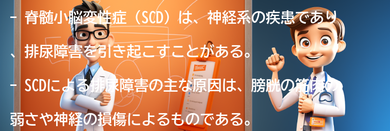 SCDによる排尿障害の原因の要点まとめ