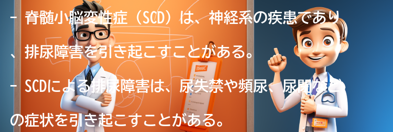 SCDと排尿障害への対処法の要点まとめ