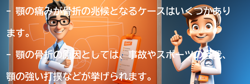 顎の痛みが骨折の兆候となるケースとは？の要点まとめ