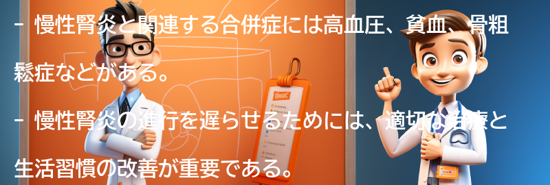 慢性腎炎と関連する合併症と注意点の要点まとめ