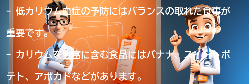 低カリウム血症を予防する方法の要点まとめ