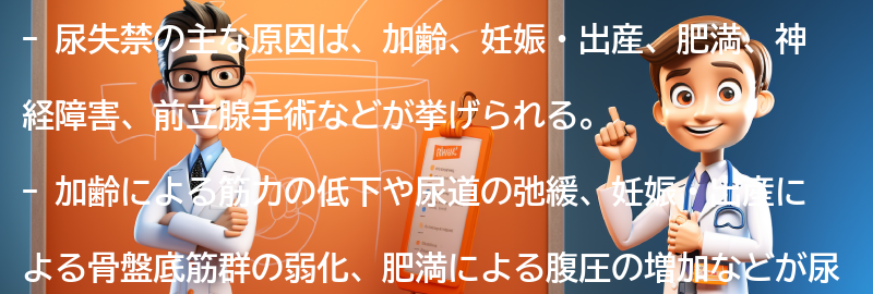 尿失禁の主な原因とは？の要点まとめ