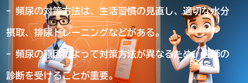 頻尿の対策方法とは？の要点まとめ