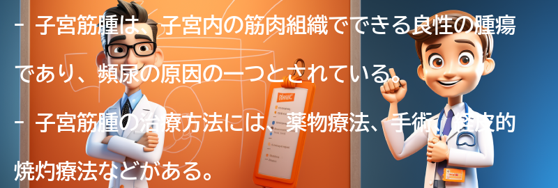 子宮筋腫の治療と頻尿の改善の要点まとめ