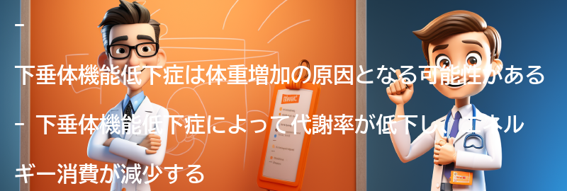 下垂体機能低下症と体重増加の関係についての研究結果の要点まとめ