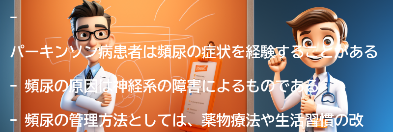 パーキンソン病患者における頻尿の管理方法の要点まとめ