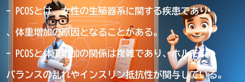 PCOSと体重増加の管理方法の要点まとめ