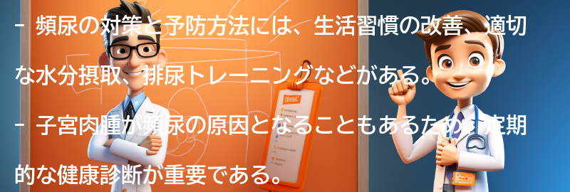 頻尿の対策と予防方法の要点まとめ