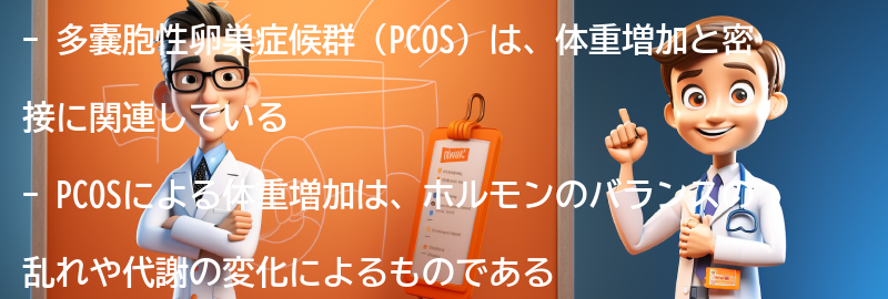 PCOSと体重増加の関連する注意点の要点まとめ