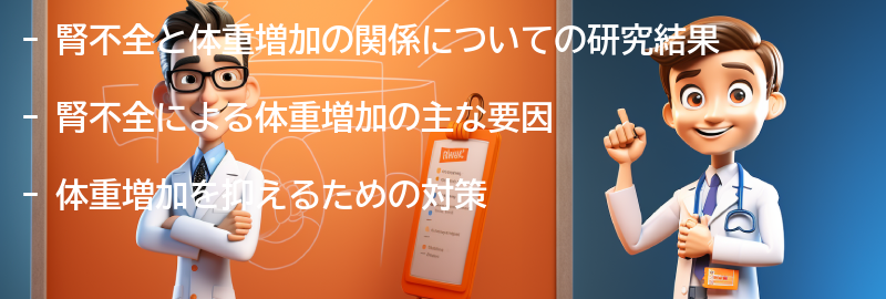 腎不全と体重増加の関係についての研究結果の要点まとめ