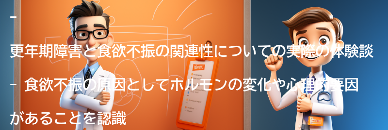 更年期障害と食欲不振に関する実際の体験談の要点まとめ