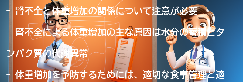 腎不全と体重増加に関する注意点と予防策の要点まとめ