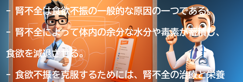 腎不全が食欲不振を引き起こす理由の要点まとめ