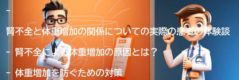 腎不全と体重増加の関係についての実際の患者の体験談の要点まとめ