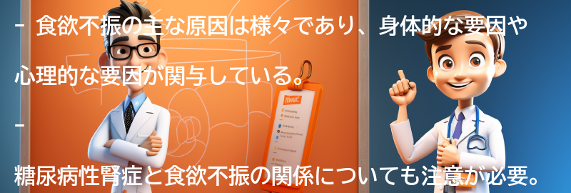 食欲不振の主な原因とは？の要点まとめ