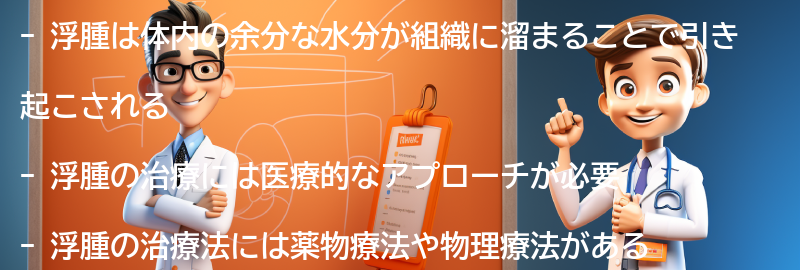 浮腫に対する医療的な治療法の要点まとめ