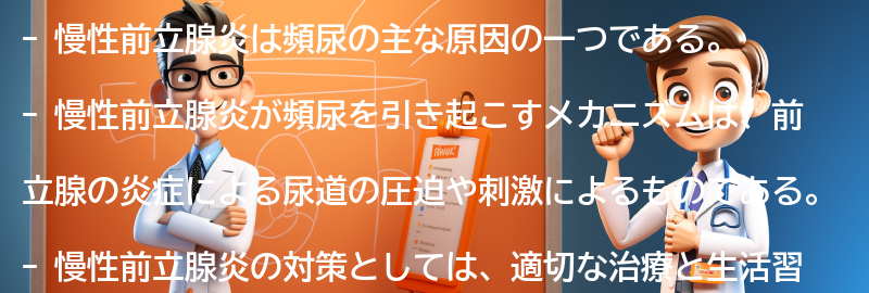 慢性前立腺炎が頻尿を引き起こすメカニズムの要点まとめ