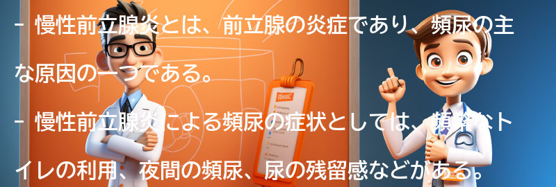 慢性前立腺炎と頻尿に関するよくある質問と回答の要点まとめ