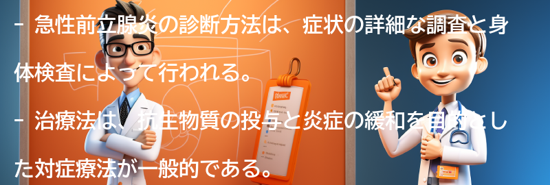 急性前立腺炎の診断方法と治療法の要点まとめ