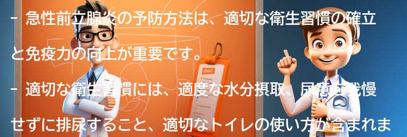 急性前立腺炎の予防方法の要点まとめ