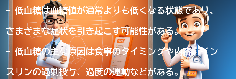 低血糖とは何ですか？の要点まとめ