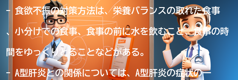 食欲不振の対策方法の要点まとめ