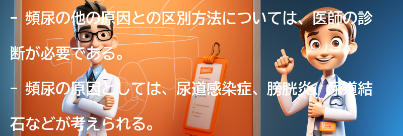 頻尿の他の原因との区別方法の要点まとめ