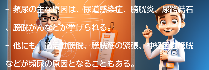 頻尿の主な原因とは？の要点まとめ