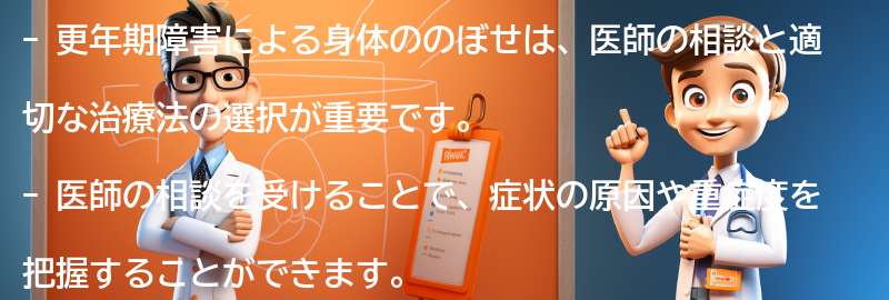 医師の相談と適切な治療法の選択の要点まとめ