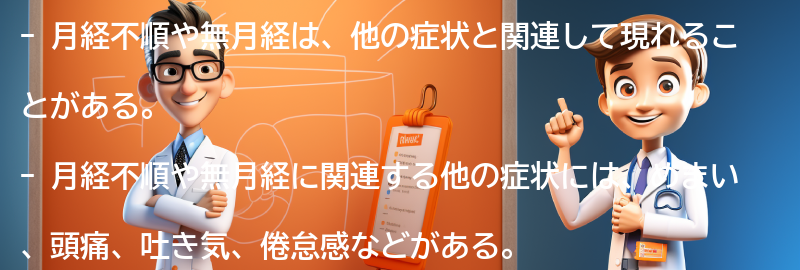 月経不順・無月経に関連する他の症状との関係性の要点まとめ