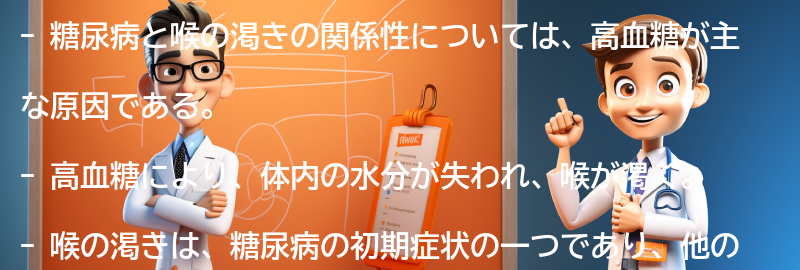 糖尿病と喉の渇きの関係性についての要点まとめ