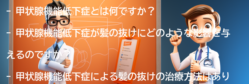 甲状腺機能低下症と髪の抜けに関するよくある質問と回答の要点まとめ