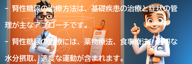 腎性糖尿の治療方法とは？の要点まとめ