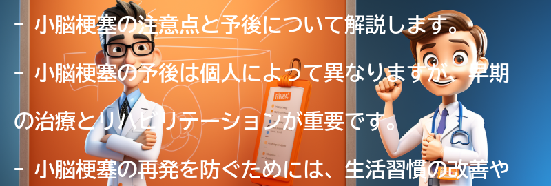 小脳梗塞の注意点と予後の要点まとめ