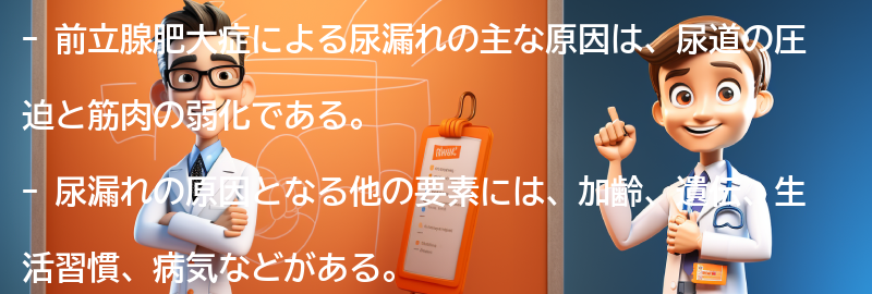 尿漏れの主な原因とは？の要点まとめ