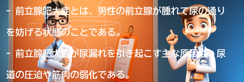 前立腺肥大症と尿漏れに関するよくある質問と回答の要点まとめ