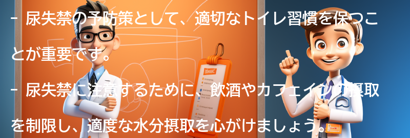 尿失禁に関する予防策と注意点の要点まとめ