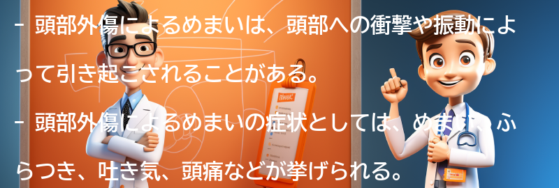 頭部外傷によるめまいの症状と特徴の要点まとめ