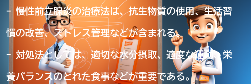 慢性前立腺炎の治療法と対処法の要点まとめ