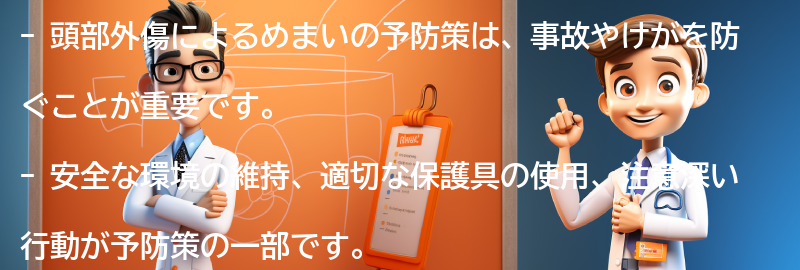 頭部外傷によるめまいの予防策の要点まとめ