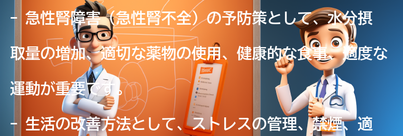 急性腎障害の予防策と生活の改善方法の要点まとめ