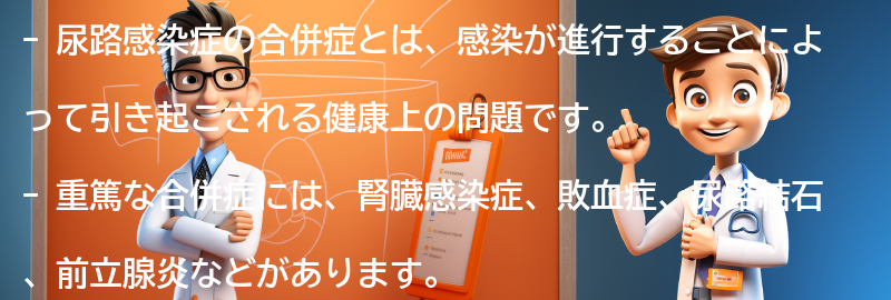 尿路感染症の合併症と注意点の要点まとめ