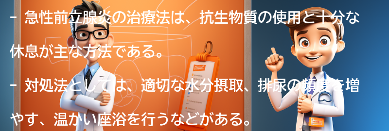 急性前立腺炎の治療法と対処法の要点まとめ